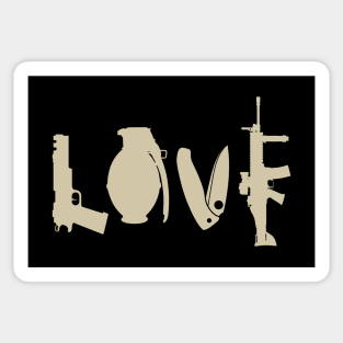 gun firearms love Sticker